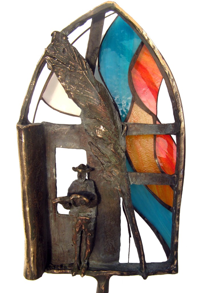 Fenêtre de la poésie (bronze sculpture)